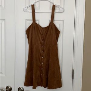 Faux-Suede Mini Dress